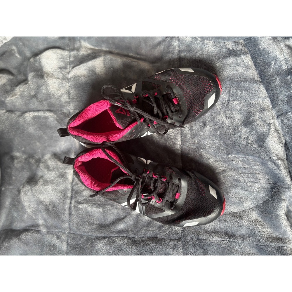 Reebok FoamFusion Womens Running Shoes Black Pink Wide CN8429 Size 10